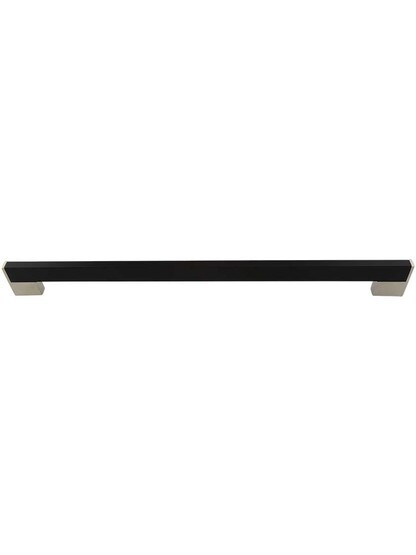 Tenor Wide Cabinet Pull - 15 1/4 inch Center-to-Center in Espresso Brown/Satin Nickel.